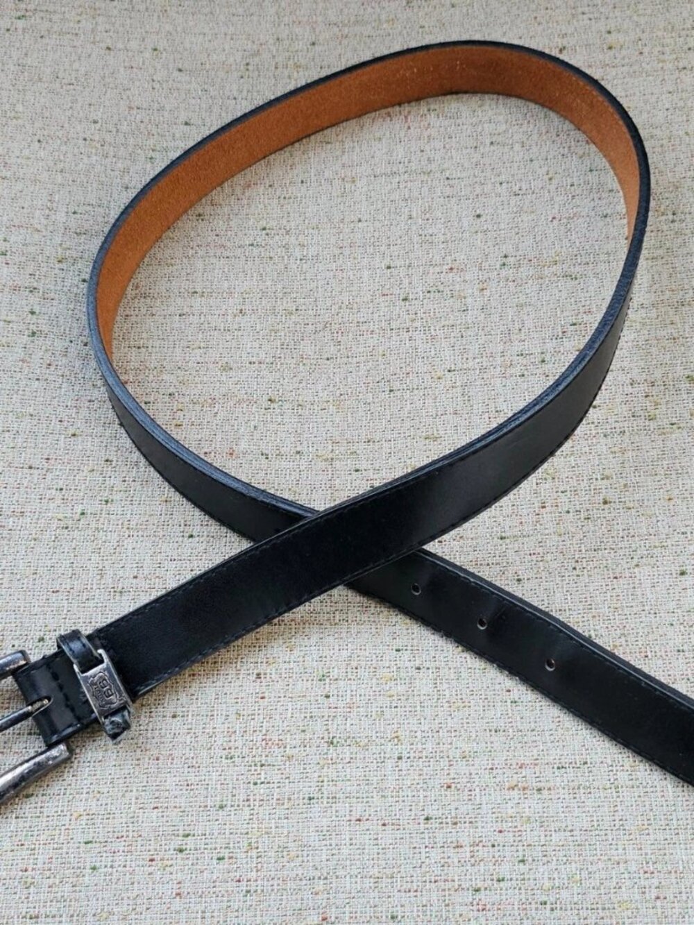 Vintage Route 66 Belt Black Genuine Leather Unisex Belt Waistband Size 30 inches - Picture 11 of 11